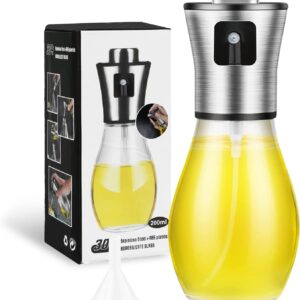 STAINLESS STEEL ABS BOROSILICATE GLASS OIL SPRAY BOTTLE