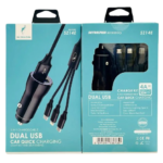 3 in 1 Car Charger Cable Dual USB SKYDOLPHIN