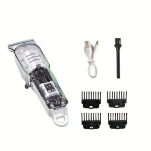 TRANSPARENT RECHARGEABLE DIGITAL HAIR CLIPPER - TJ 01